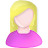 user female white pink blonde Icon